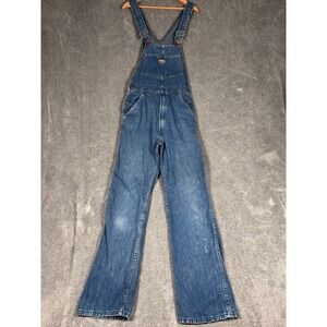 Vintage OshKosh B'Gosh Vestbak Denim Overalls Carpenter Workwear USA Blue 28x32